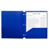 C-Line Products TwoPocket Heavyweight Poly Portfolio Folder with ThreeHole Punch, Blue, 25PK 33935-BX
